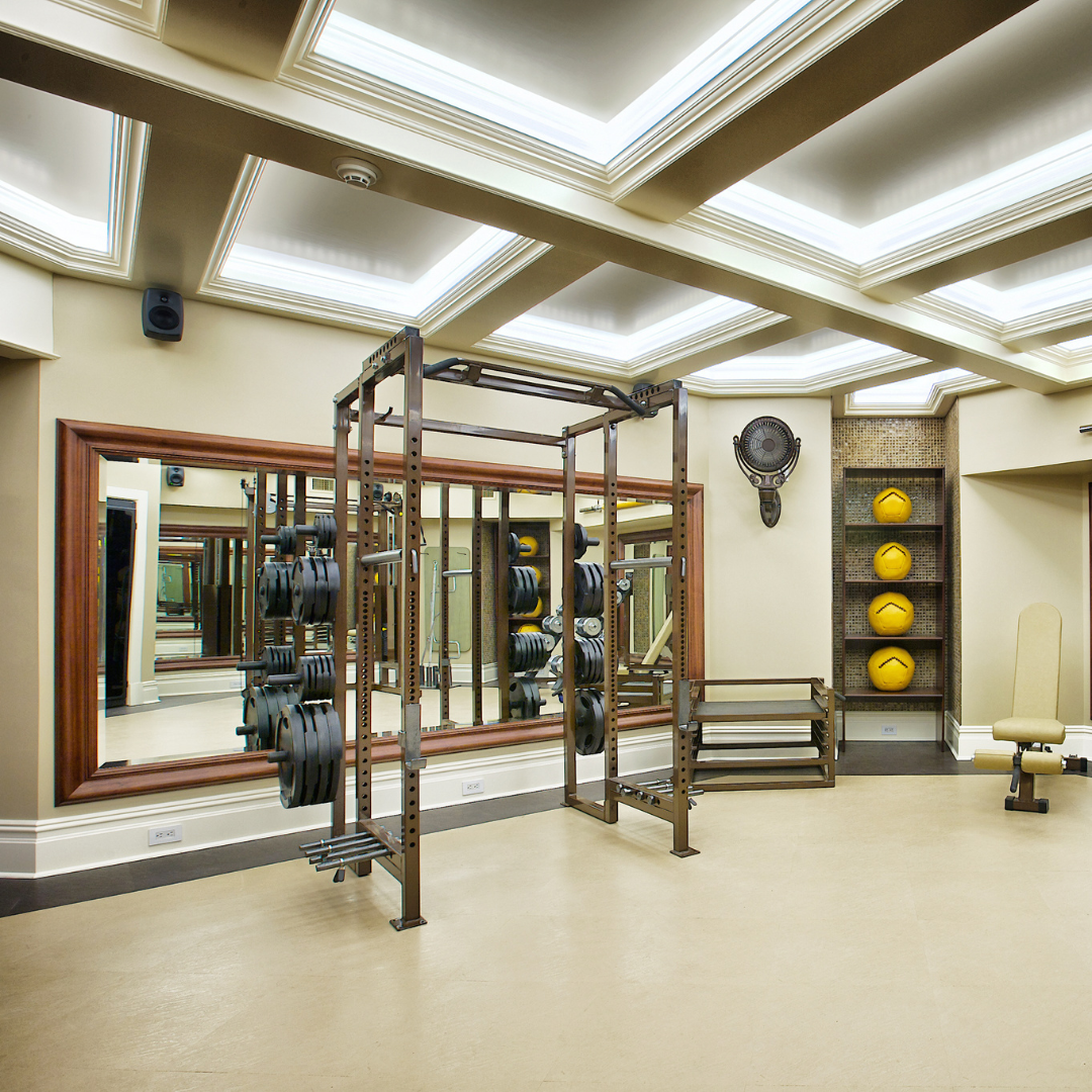 Home Gym Decorating Ideas With Glass Door
