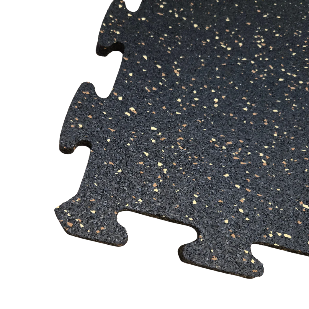 NEW Hammer Clad 1/2" Premium Rubber Floor Tiles and Interlocking Gym Tile Flooring New / Cocoa/Brown Fleck