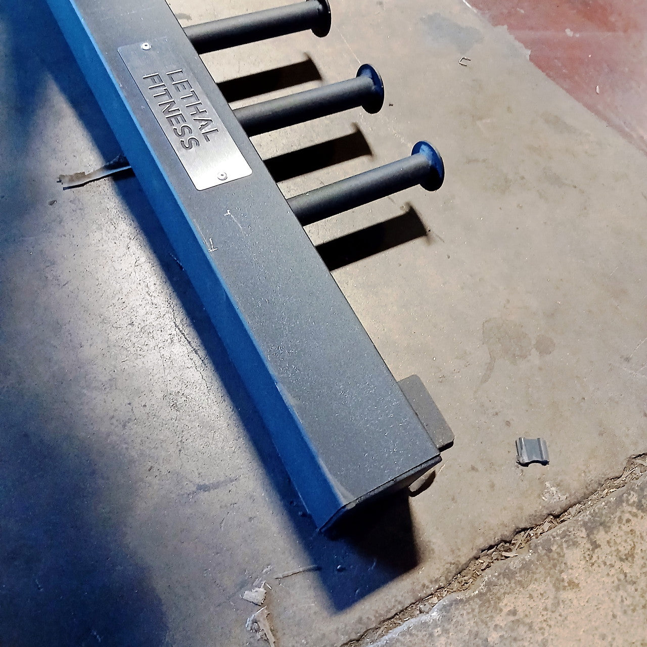 USED Lethal Fitness Half Rack Squat Rack with Band Pegs, Storage