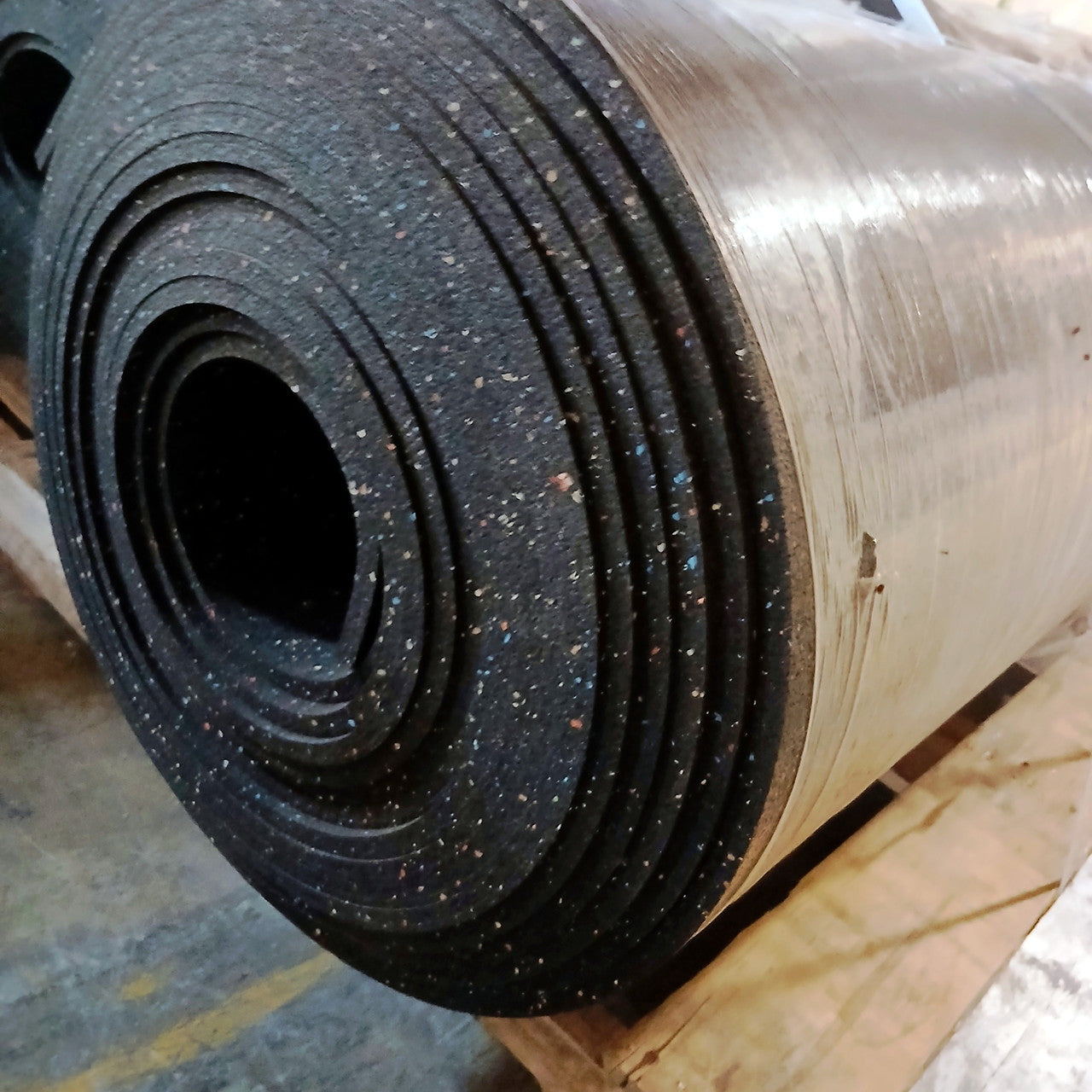Used Hammer Clad Premium Rubber 1/2" Gym Rolls Gym Flooring- 50 ft Rolls