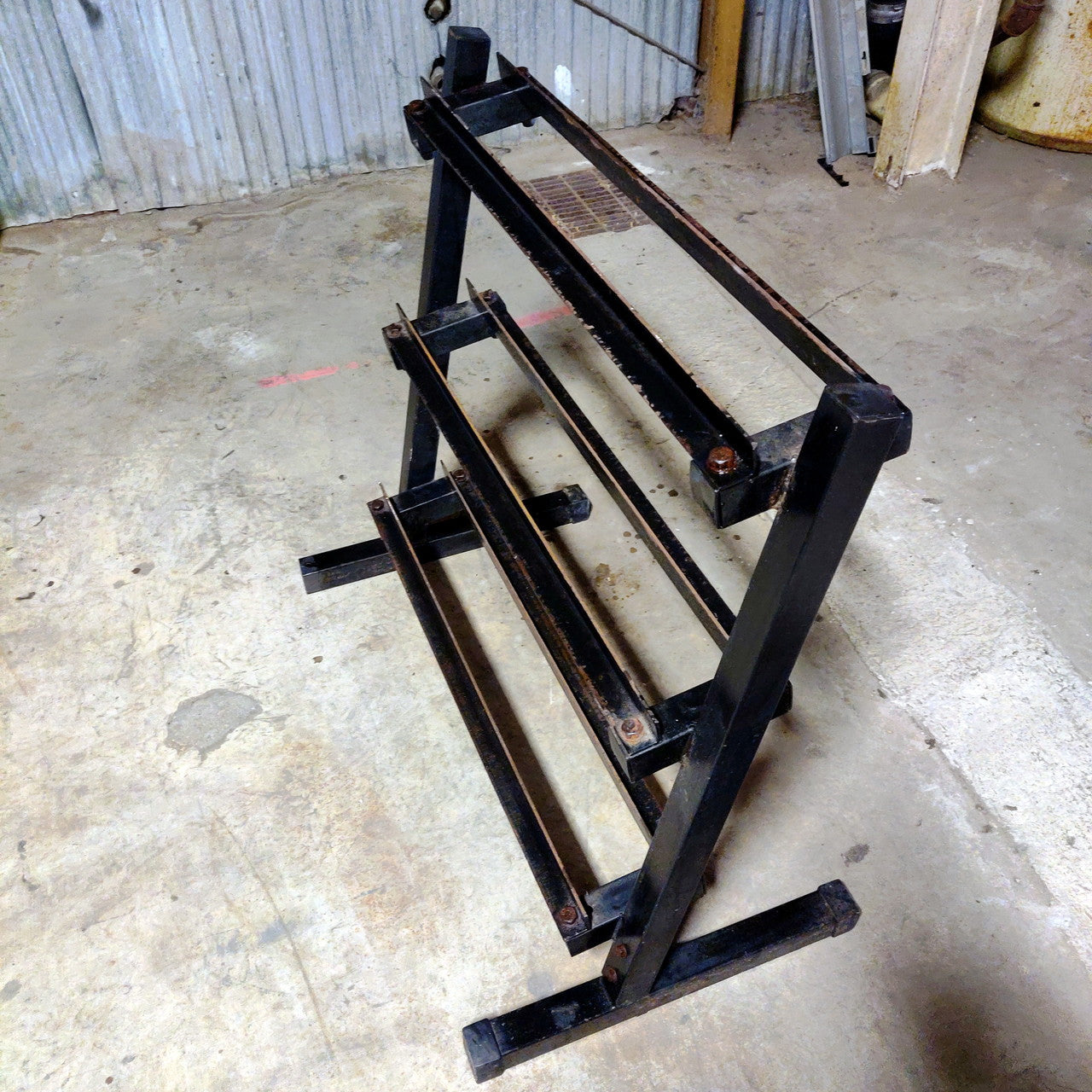 metal dumbell rack diy