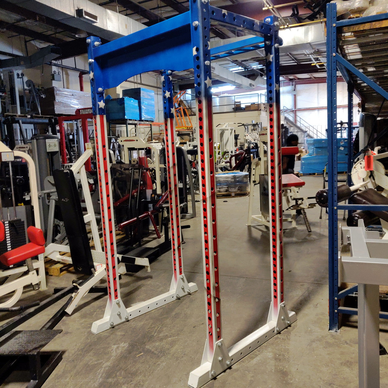 Black Widow Custom American Flag Power Rack