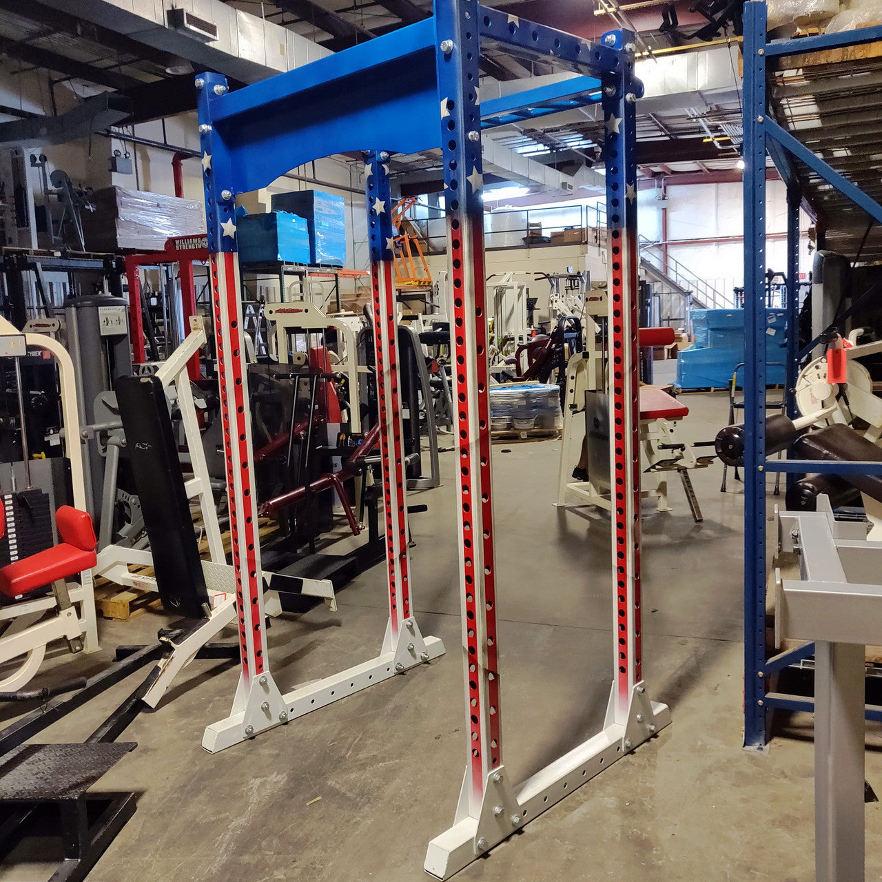 Black Widow Custom American Flag Power Rack