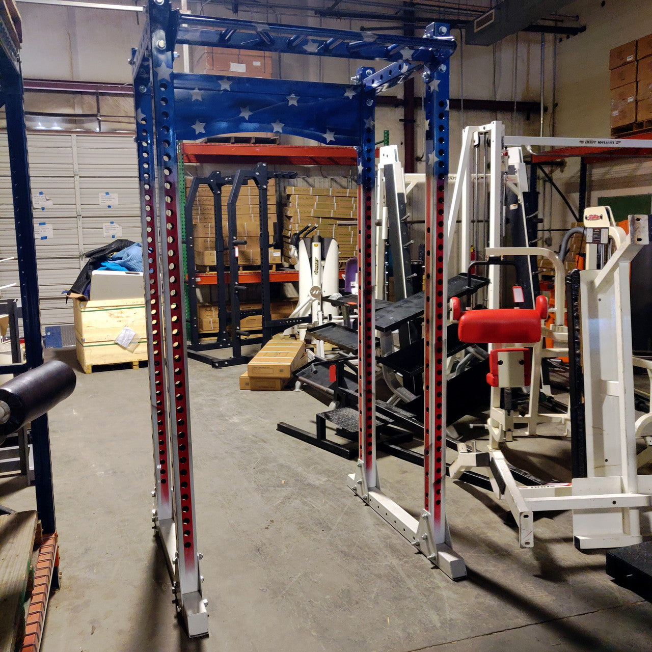 Black Widow Custom American Flag Power Rack