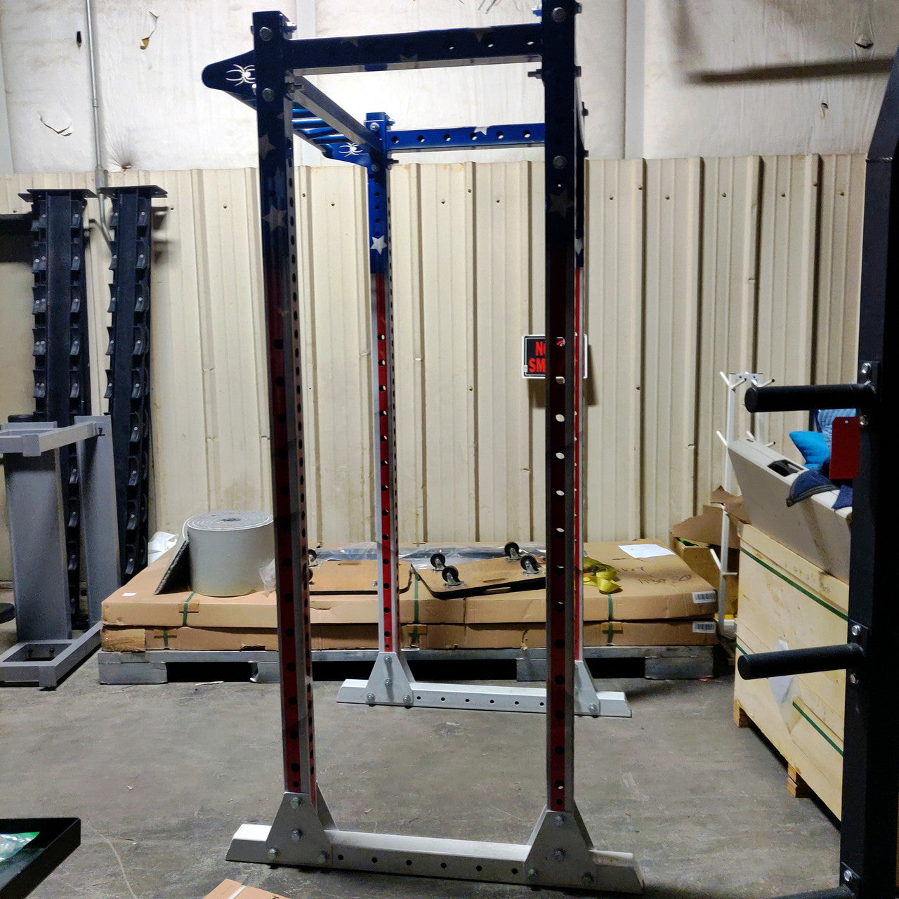 Black Widow Custom American Flag Power Rack