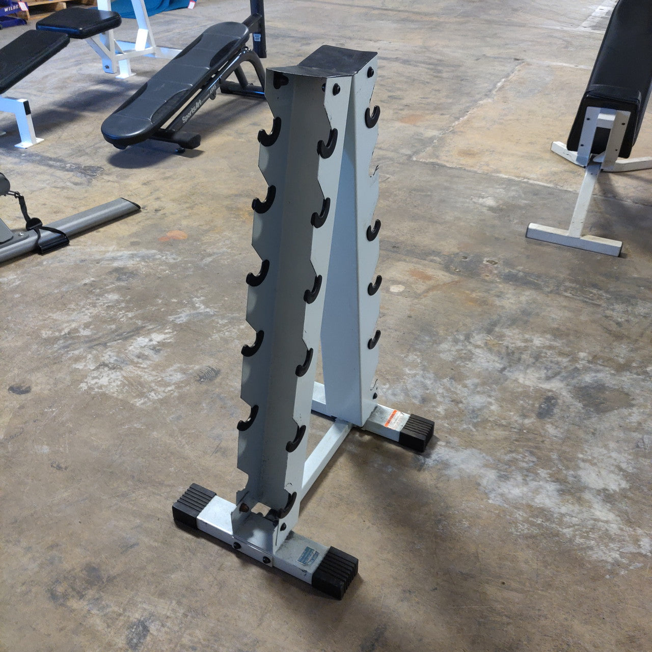 Compact 6-Pair Dumbbell Rack