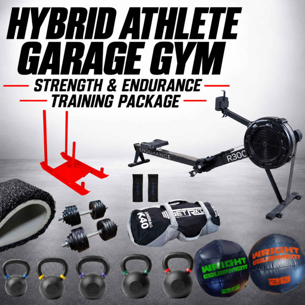 Hybrid Athlete Garage Gym – Strength & Endurance Training Package