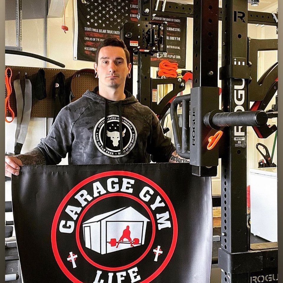 Garage Gym Life Banner 2'x3'