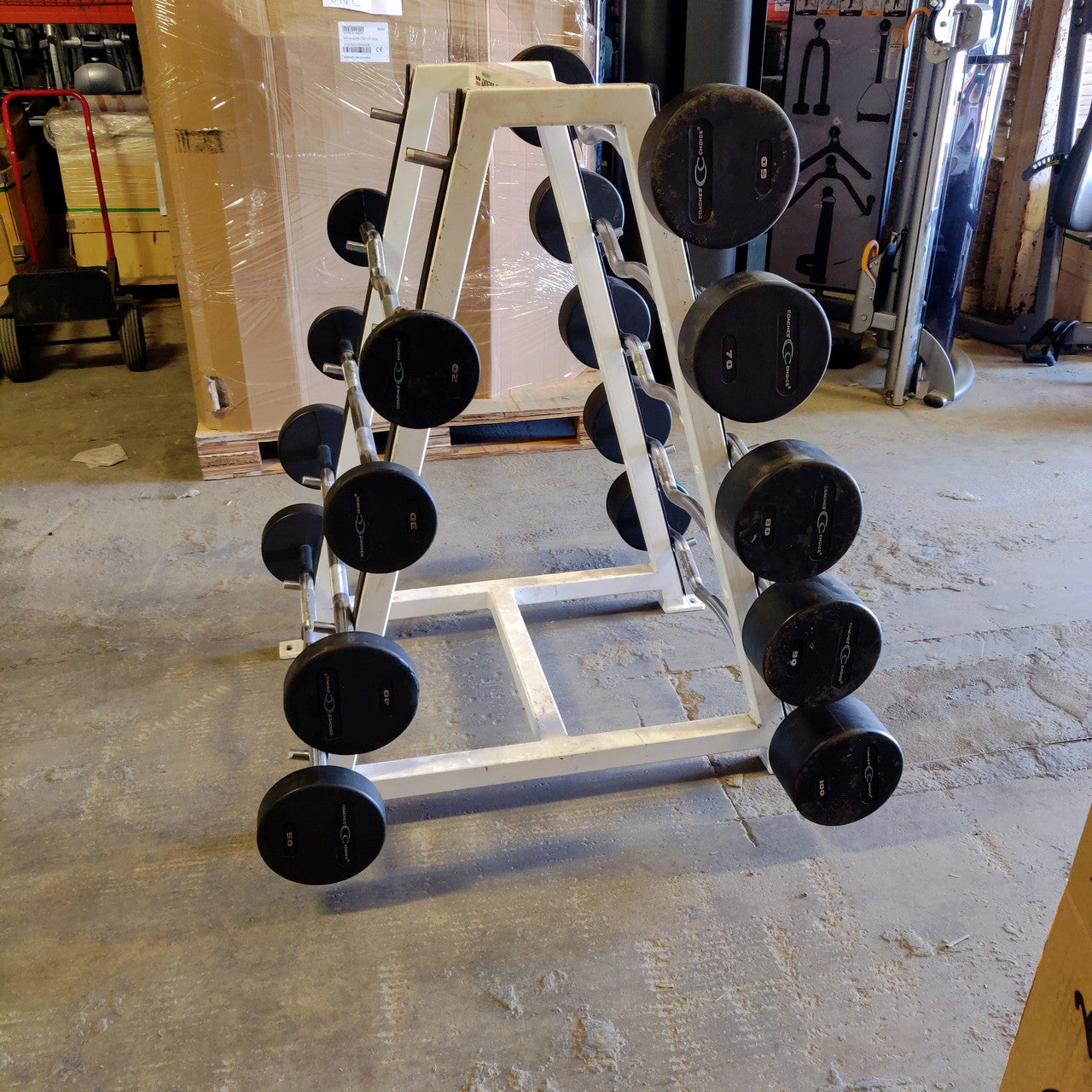 Fixed Barbell Set with Body Masters Rack 540lb