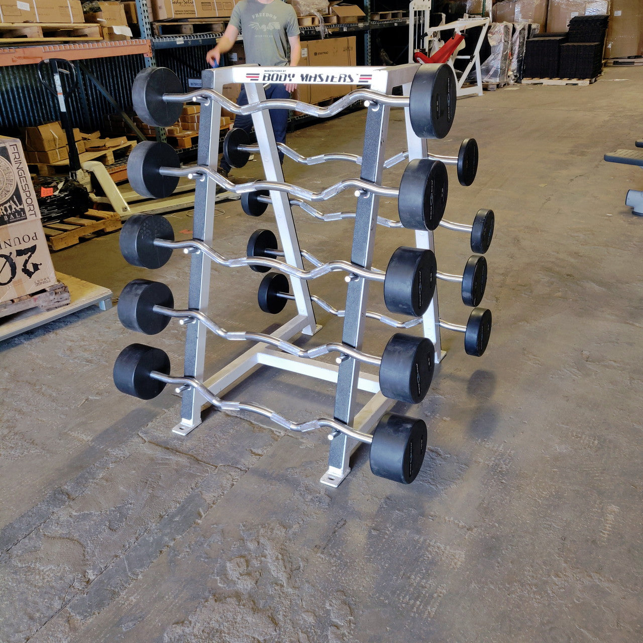 Fixed Barbell Set with Body Masters Rack 540lb