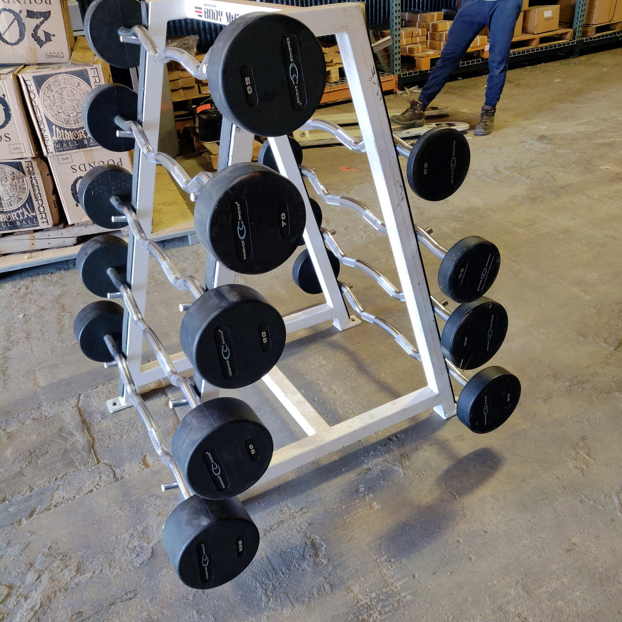 Fixed Barbell Set with Body Masters Rack 540lb