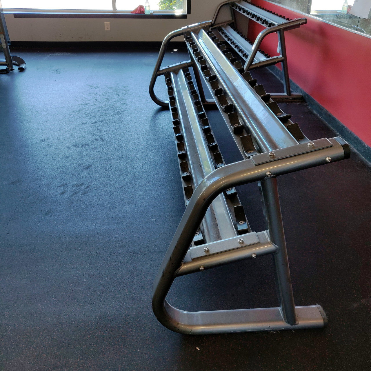 Pro-Style GP Urethane Dumbbell Set (5lb-100lb) with Matrix Twin 2-Tier Racks