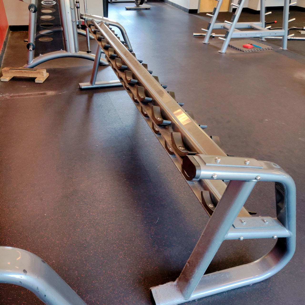 Pro-Style GP Urethane Dumbbell Set (5lb-100lb) with Matrix Twin 2-Tier Racks