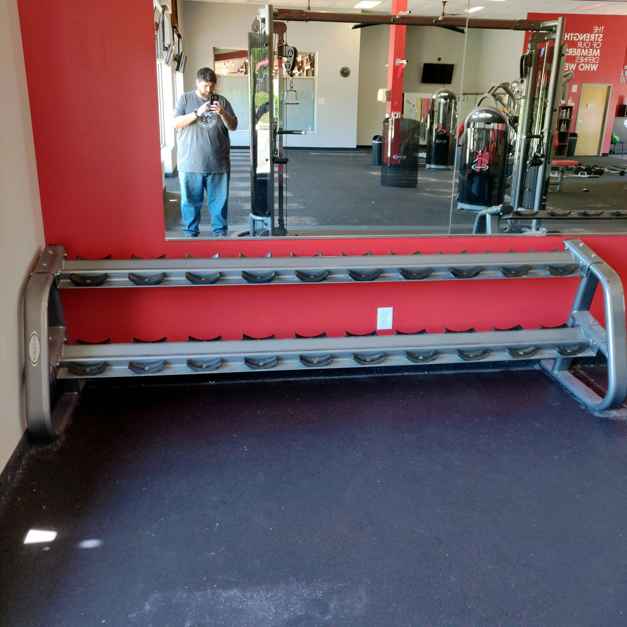 Pro-Style GP Urethane Dumbbell Set (5lb-100lb) with Matrix Twin 2-Tier Racks