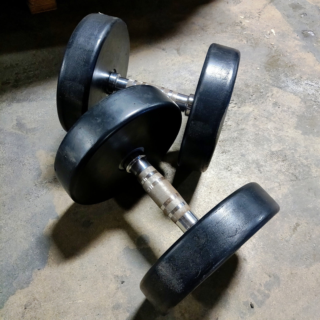 Pro-Style GP Urethane Dumbbell Set (5lb-100lb) with Matrix Twin 2-Tier Racks