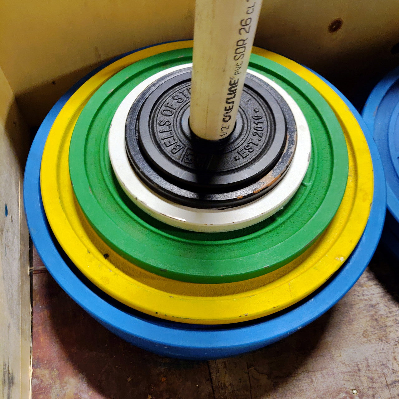 Used Bells of Steel Calibrated Powerlifting Plates - 895 LB Set