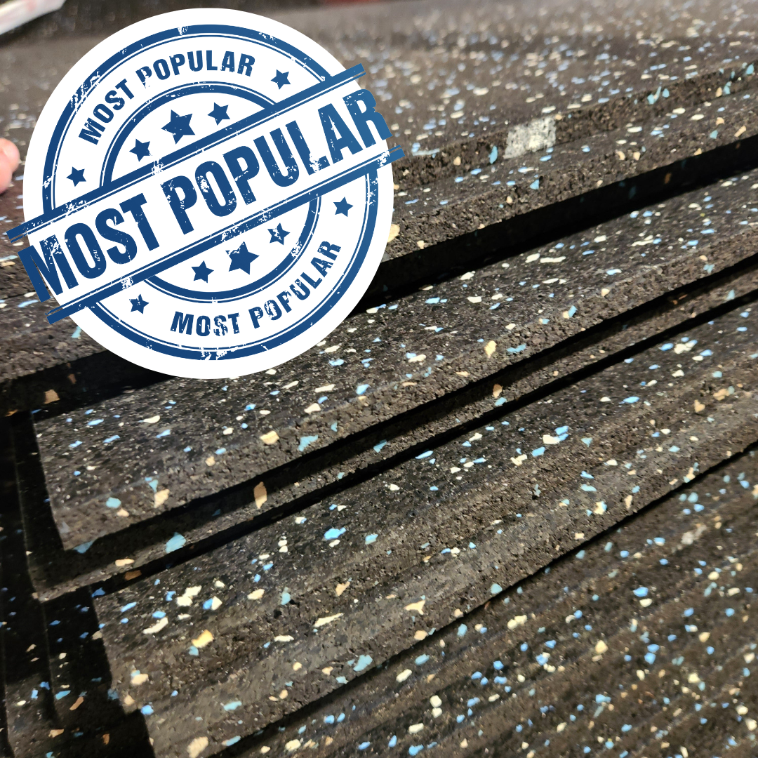 NEW 8mm Premium Gym Flooring Mats 4' x 6' (Blem)