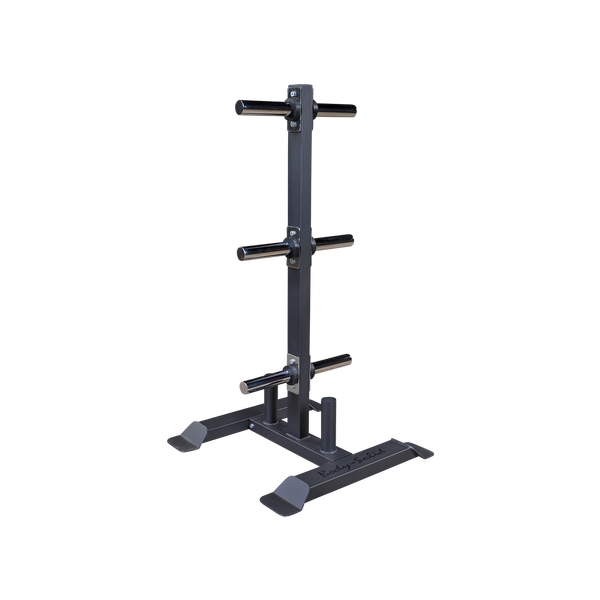 NEW Body Solid Weight Plate Tree Weight Rack for Bumper Plates with Barbell Holders WT56