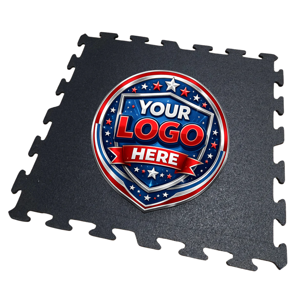 NEW CUSTOM LOGO Hammer Clad Premium Rubber Floor Tiles – Interlocking Gym Flooring with Custom Branding
