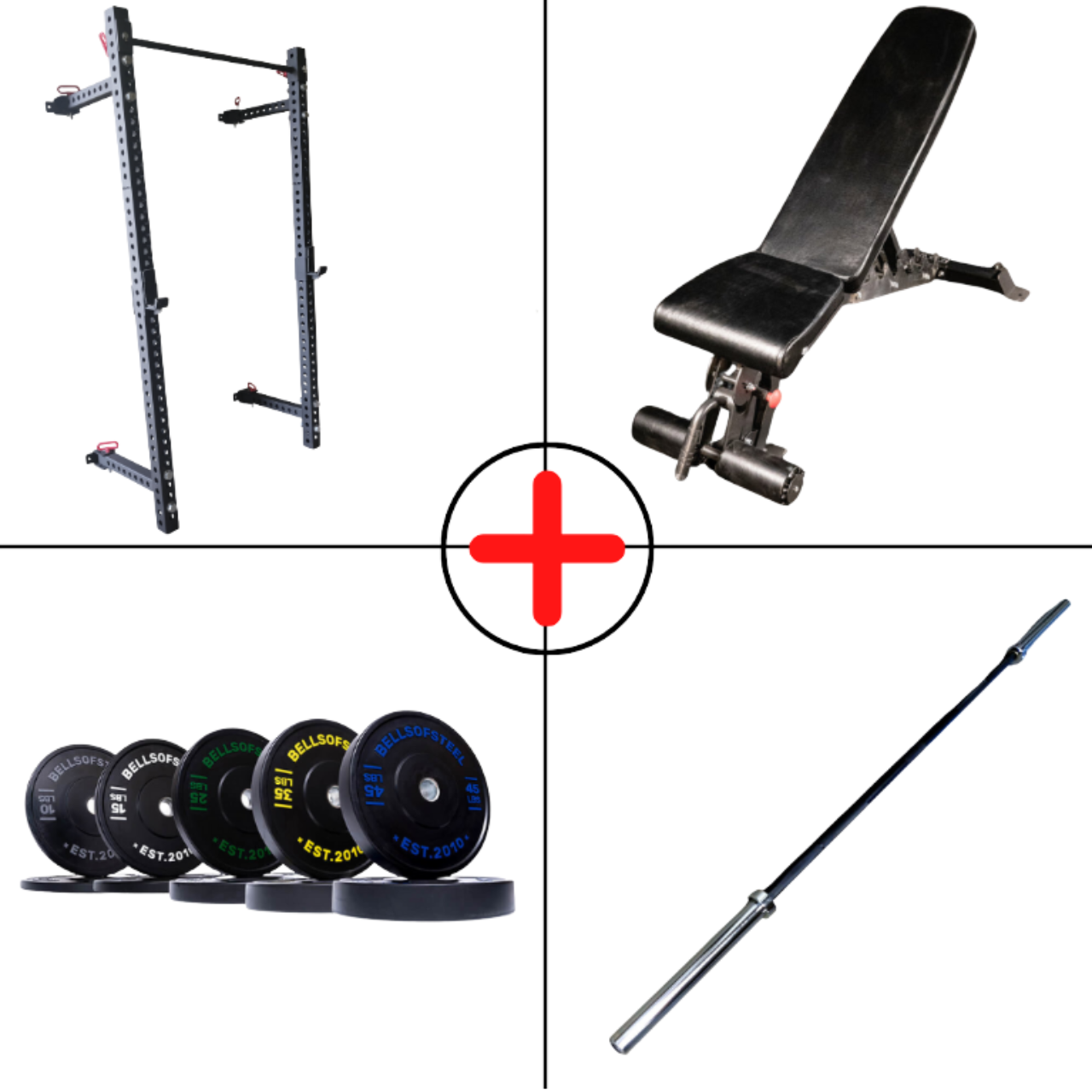 NEW Compact Bumper Plate Home Gym Package