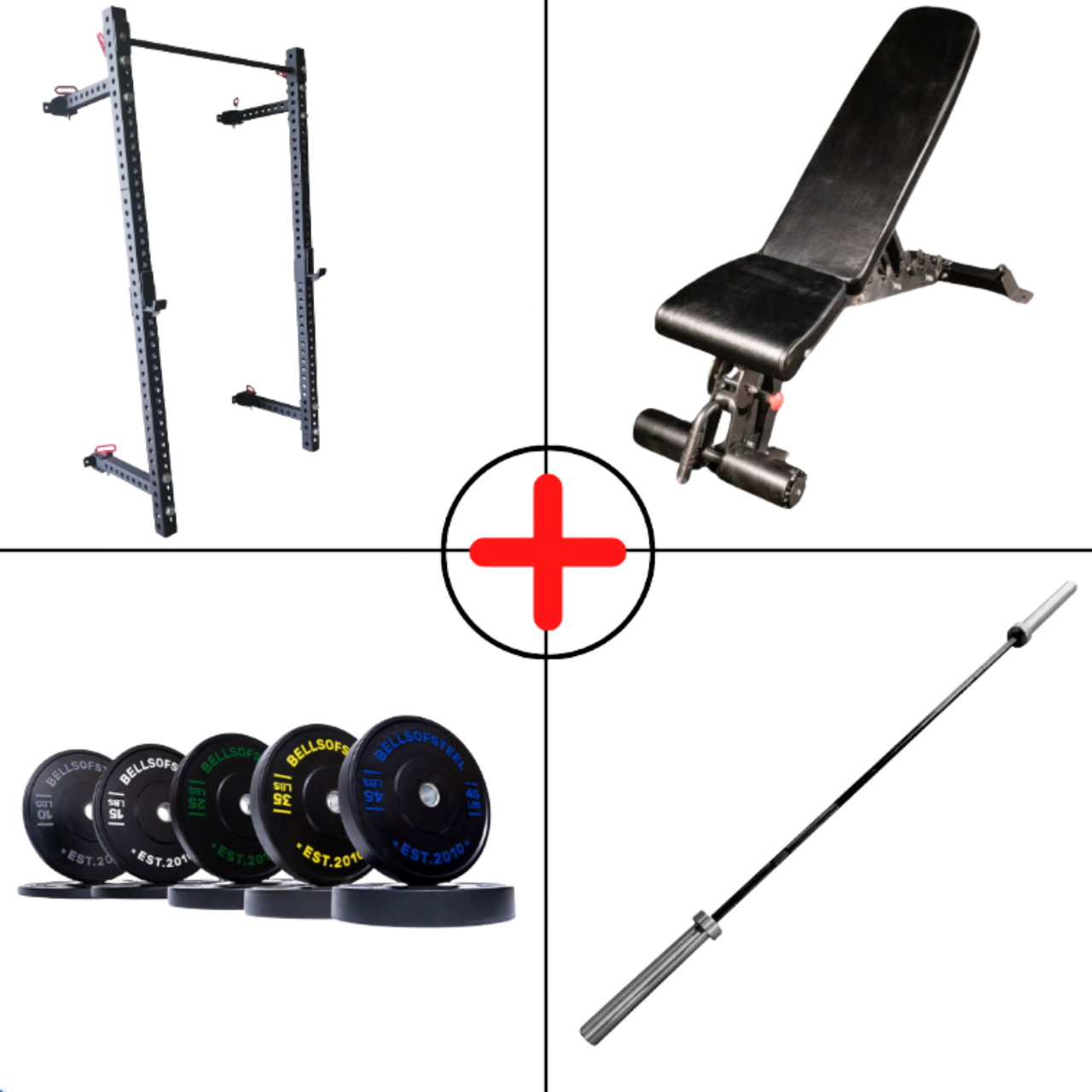 NEW Compact Bumper Plate Home Gym Package