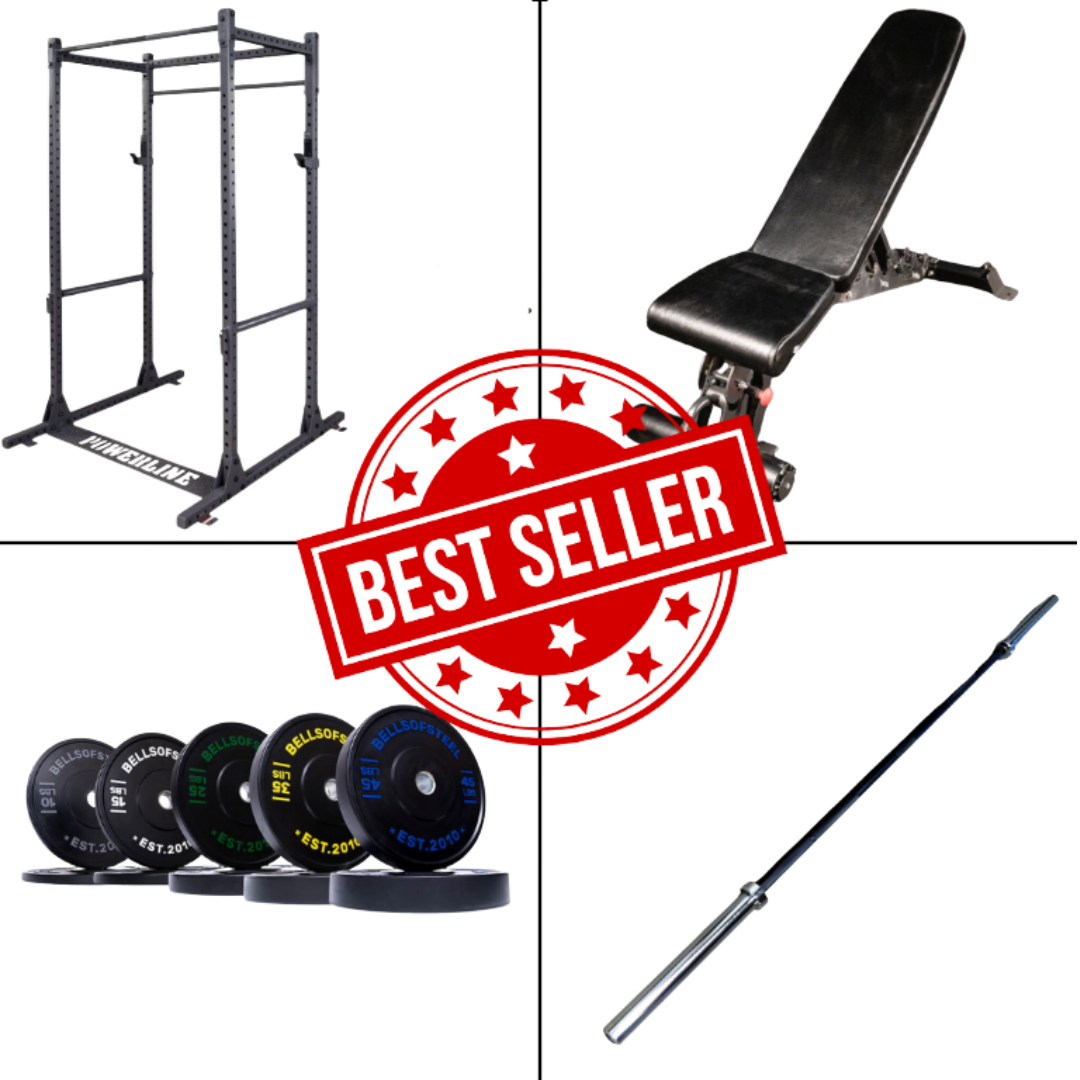 NEW Complete Bumper Plate Home Gym Package