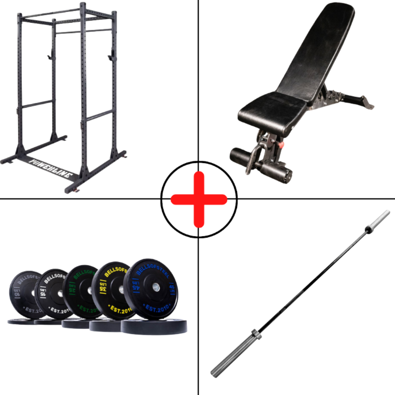 NEW Complete Bumper Plate Home Gym Package