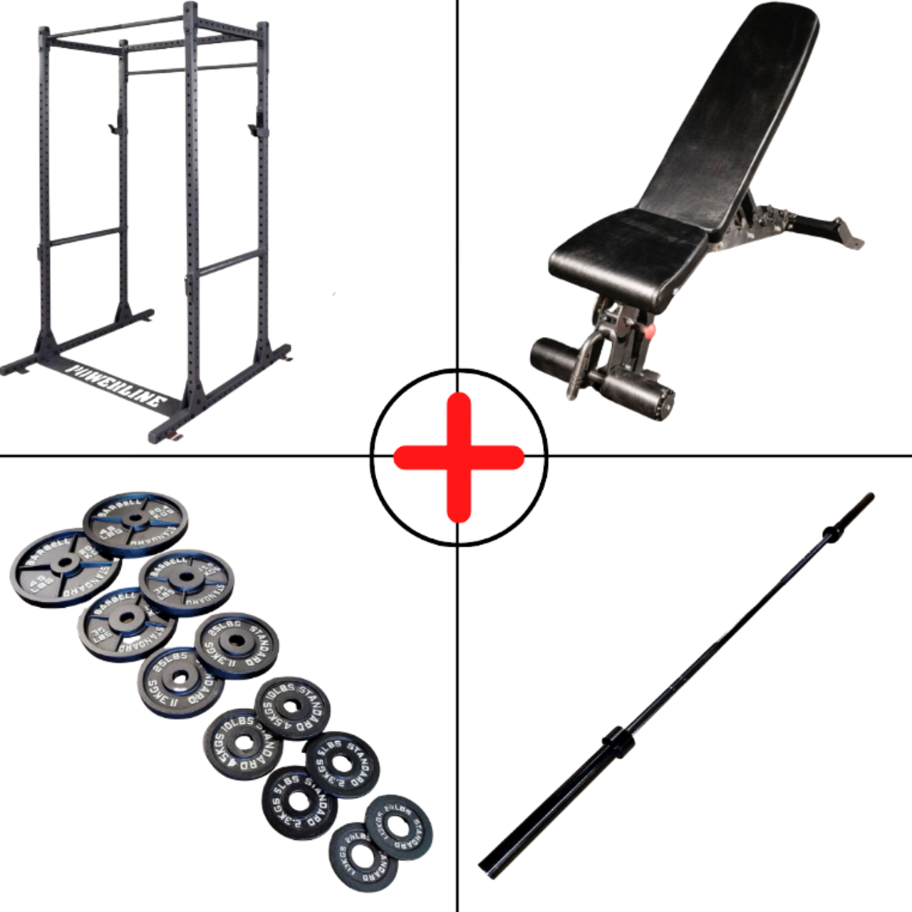 NEW Complete Olympic Plate Home Gym Package