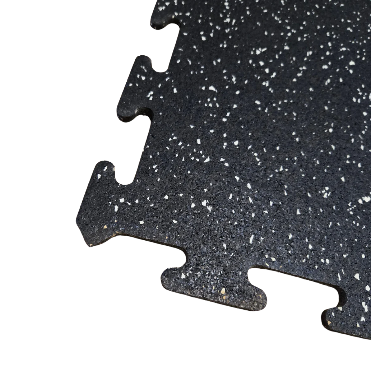 NEW Hammer Clad 3/8" Premium Rubber Floor Tiles and Gym Tile Flooring Interlock New-Gray-White-Fleck