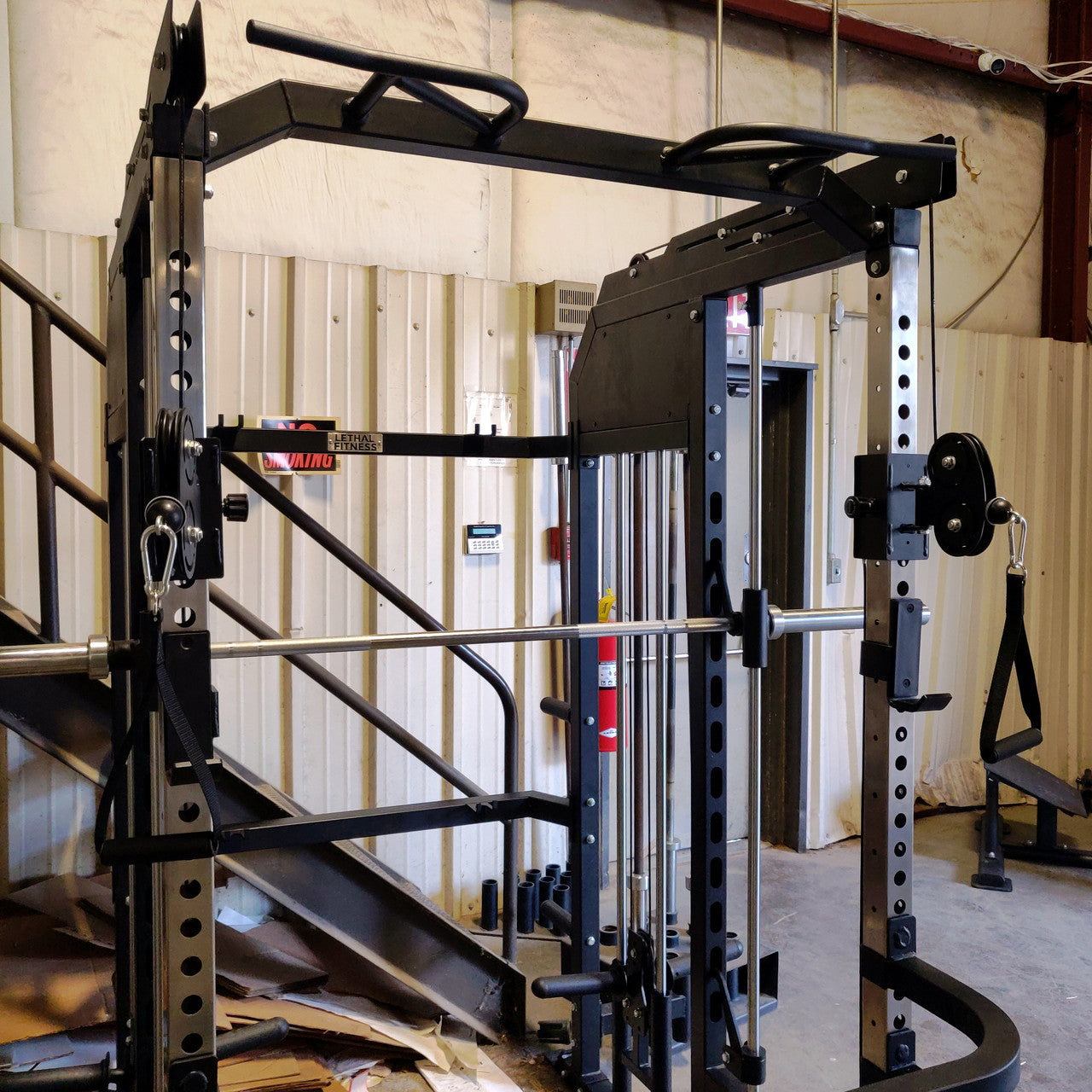 NEW Light Commercial Universal Trainer Power Rack with Smith Machine and Functional Trainer
