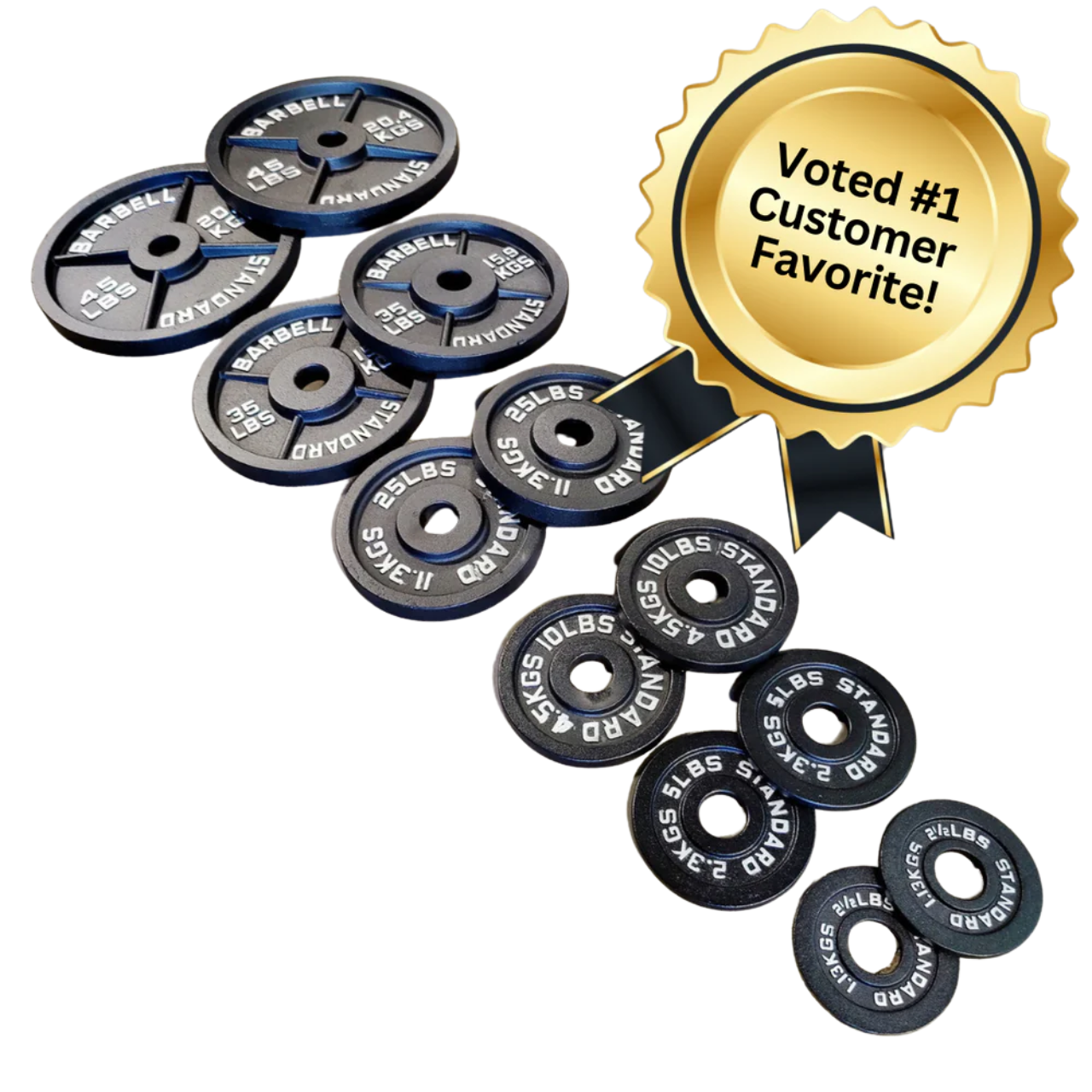 NEW Olympic Cast Iron Weight Plates Set 245lb Set