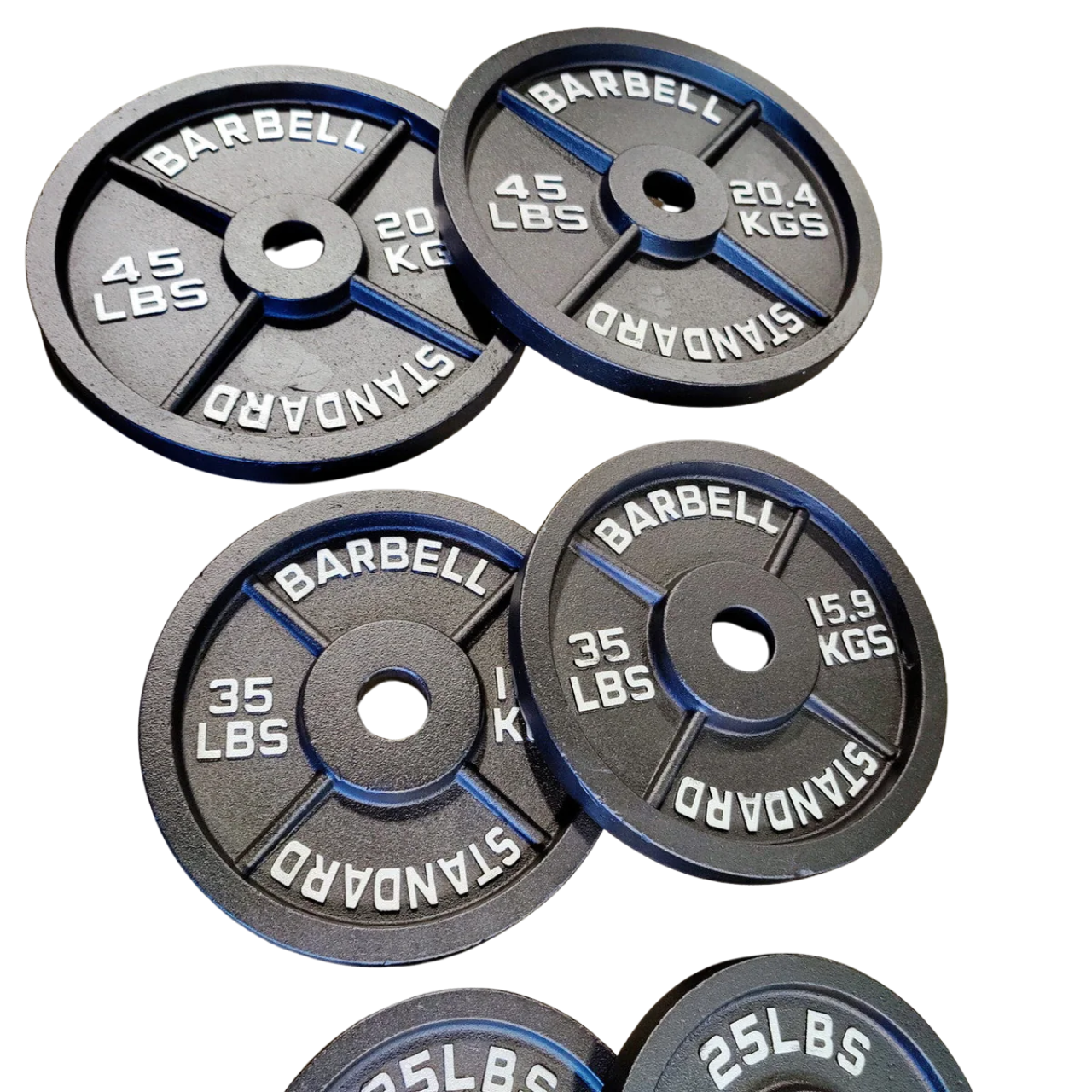 NEW Olympic Cast Iron Weight Plates Set 245lb Set