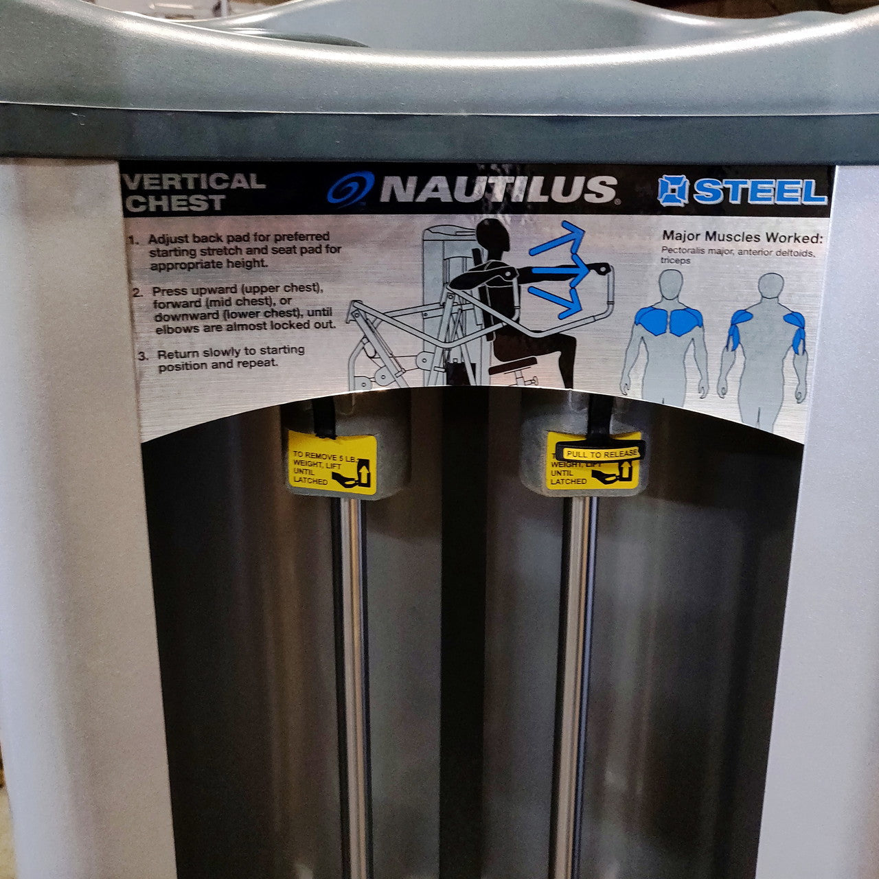 Nautilus Vertical Chest Press Nautilus Adjustable Steel Series