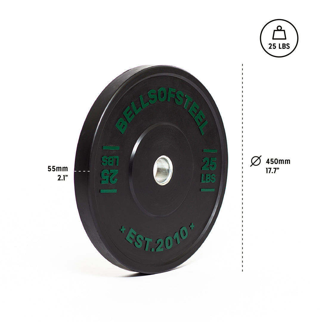 Premium Olympic Bumper Plates Dead Bounce with Contrast Colors