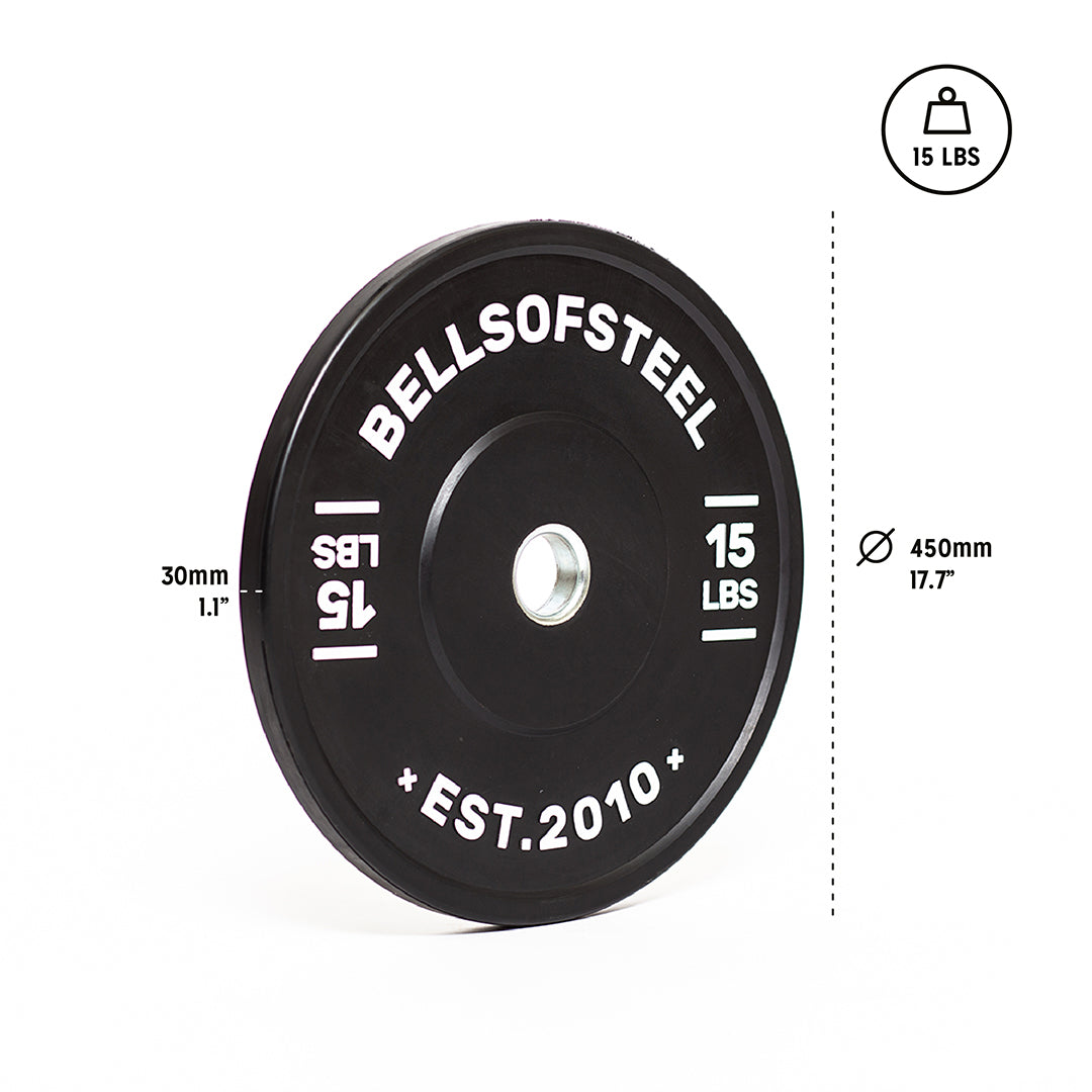 Premium Olympic Bumper Plates Dead Bounce with Contrast Colors