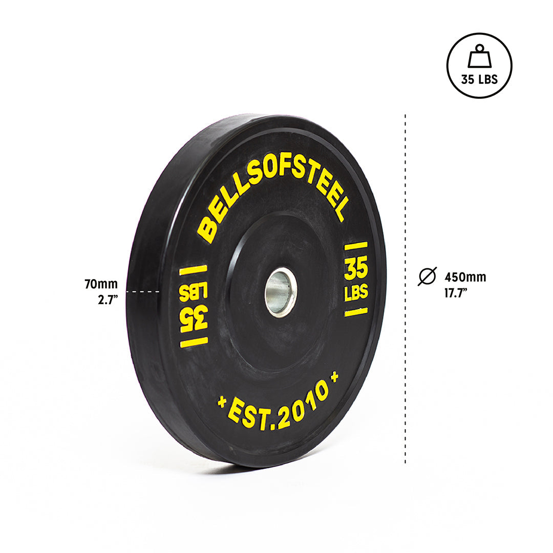 Premium Olympic Bumper Plates Dead Bounce with Contrast Colors