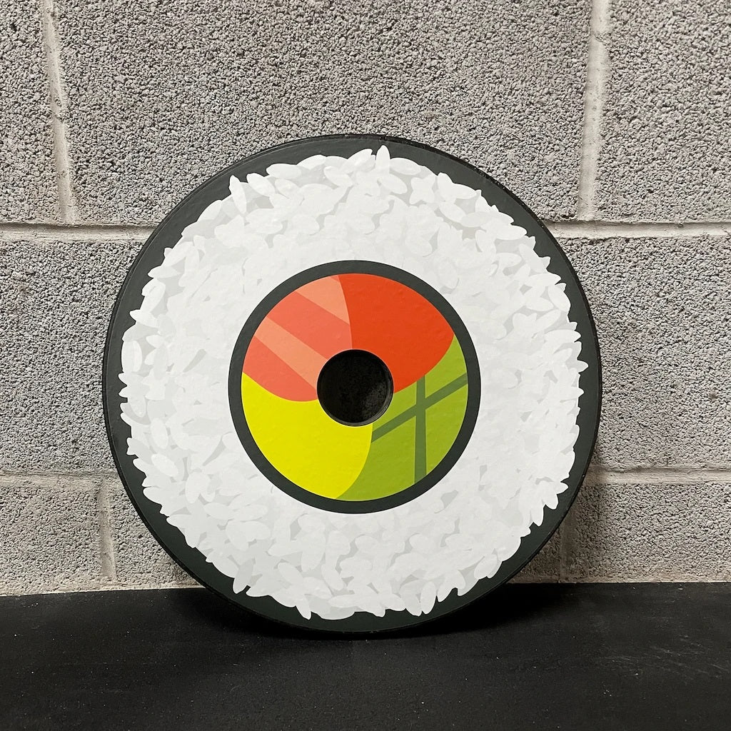 Sushi Roll Plate Snacks - For 45lb Iron Plates (Pair)