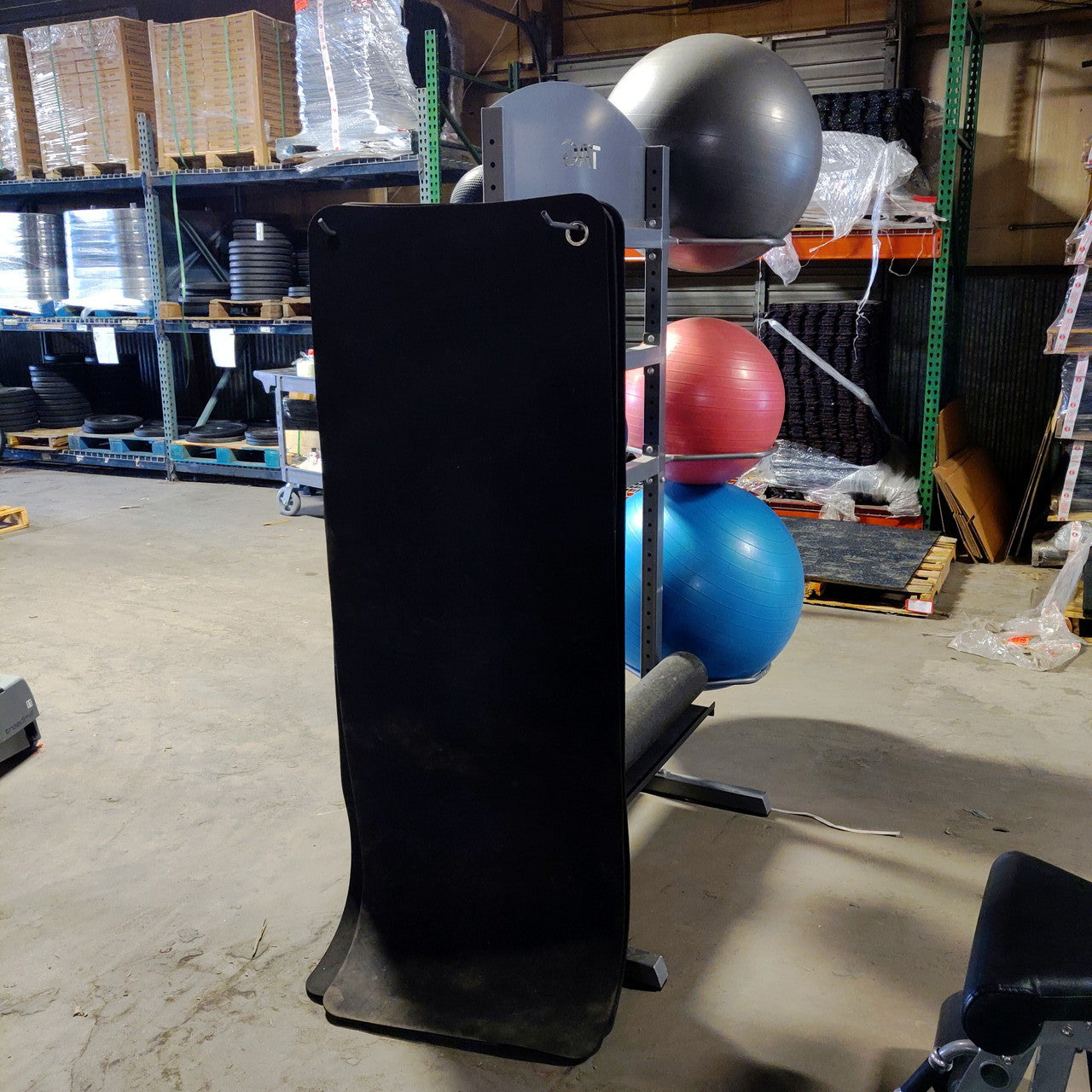 TAG Fitness Versa Accessory Tower Rack with Balance Balls, Medicine Balls, Mats, Rollers