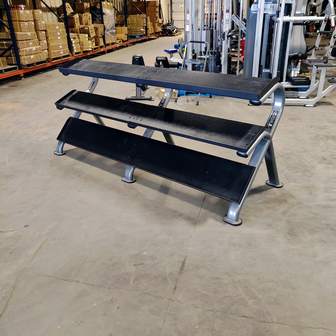 TKO 3 Tier Dumbbell Rack for 5-100lb Dumbbells and MORE