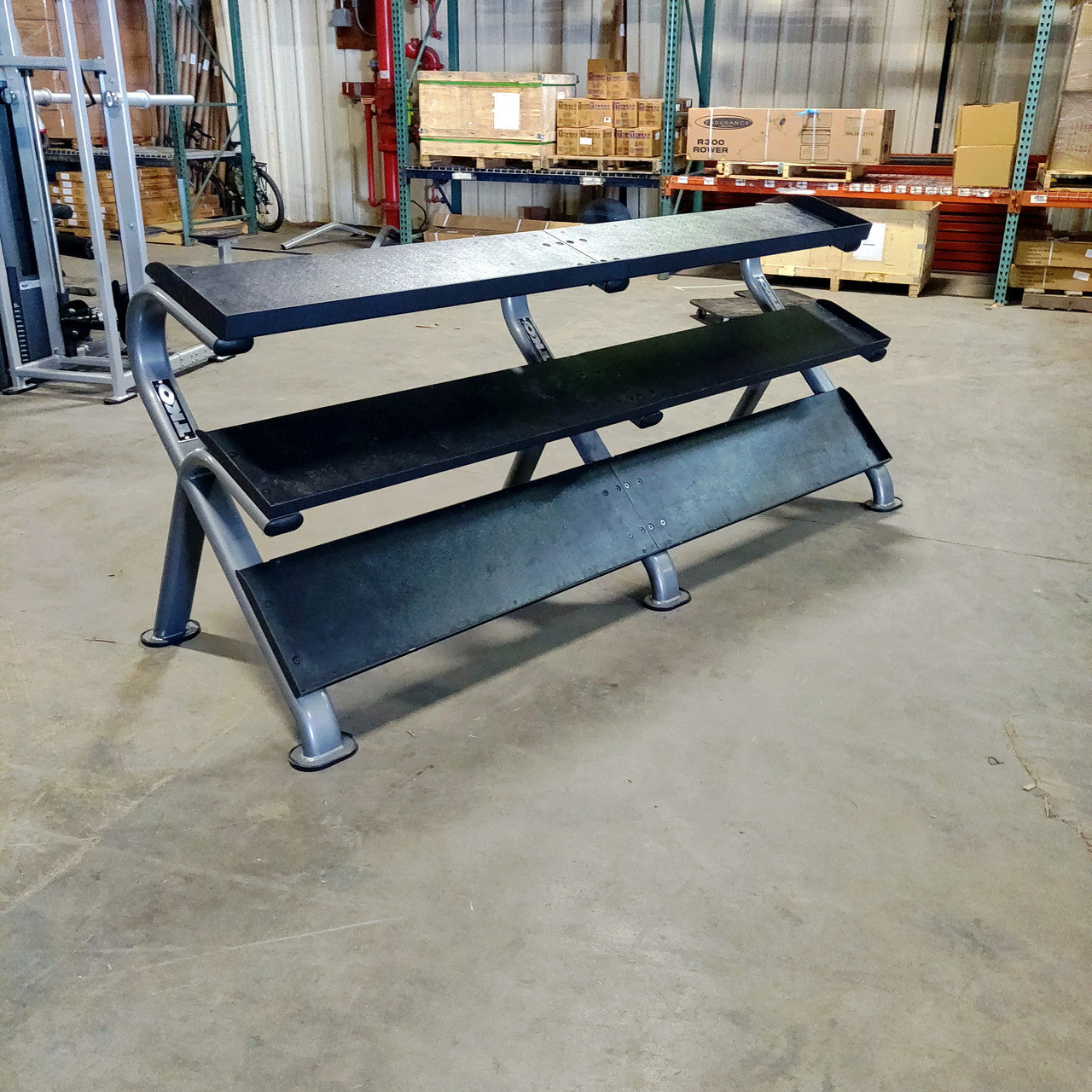 TKO 3 Tier Dumbbell Rack for 5-100lb Dumbbells and MORE