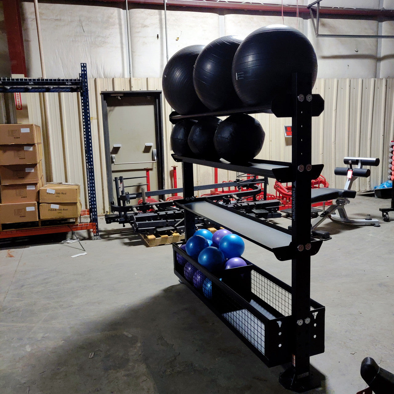 Throwdown Storage Unit (Bolt-Down) for Medicine Balls, Dumbbells, and MORE!