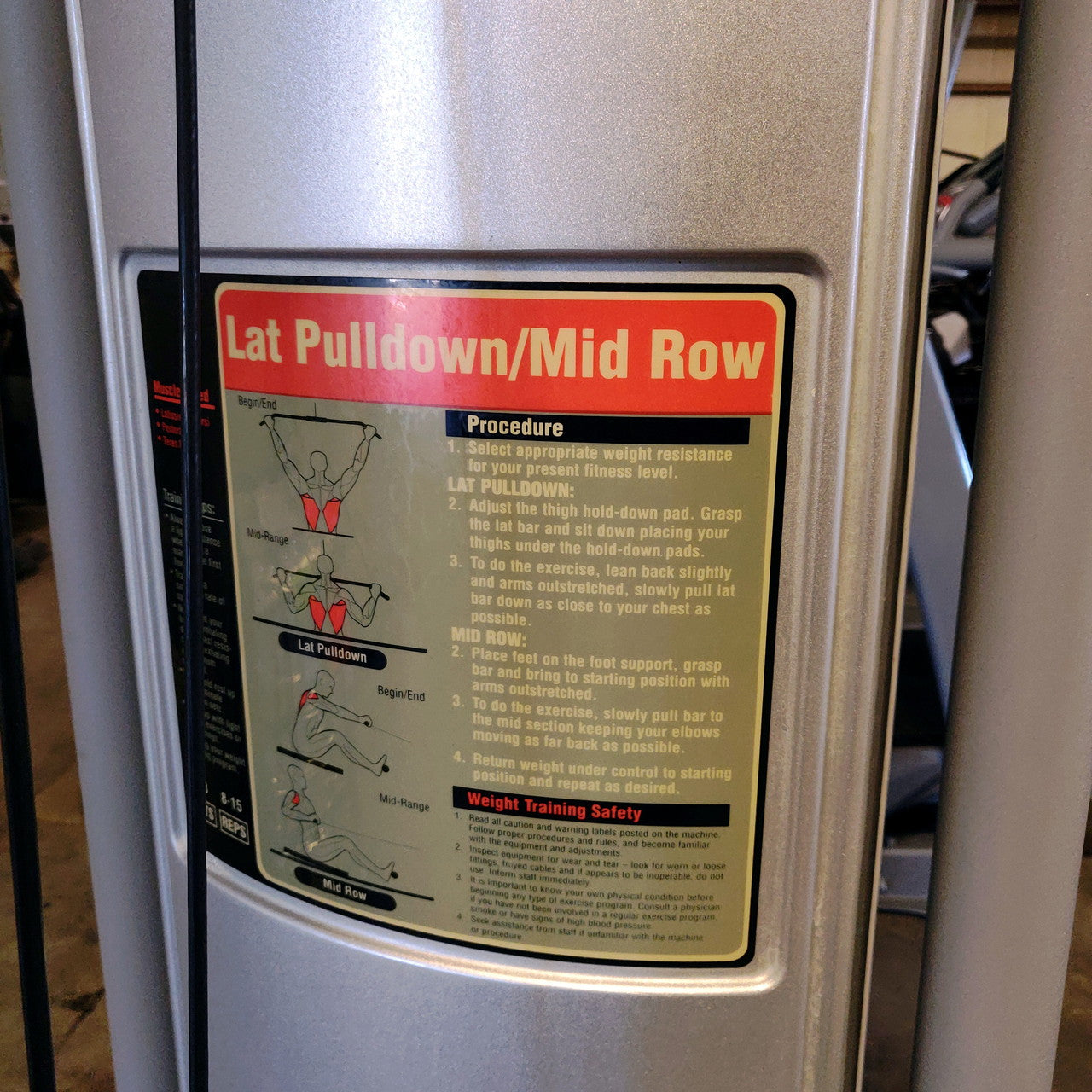 TuffStuff Calgym Lat Pulldown Low Row Combo