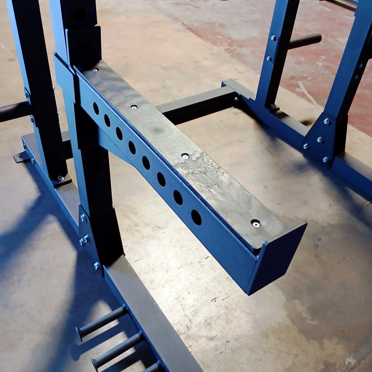 USED Lethal Fitness Half Rack Squat Rack with Band Pegs, Storage