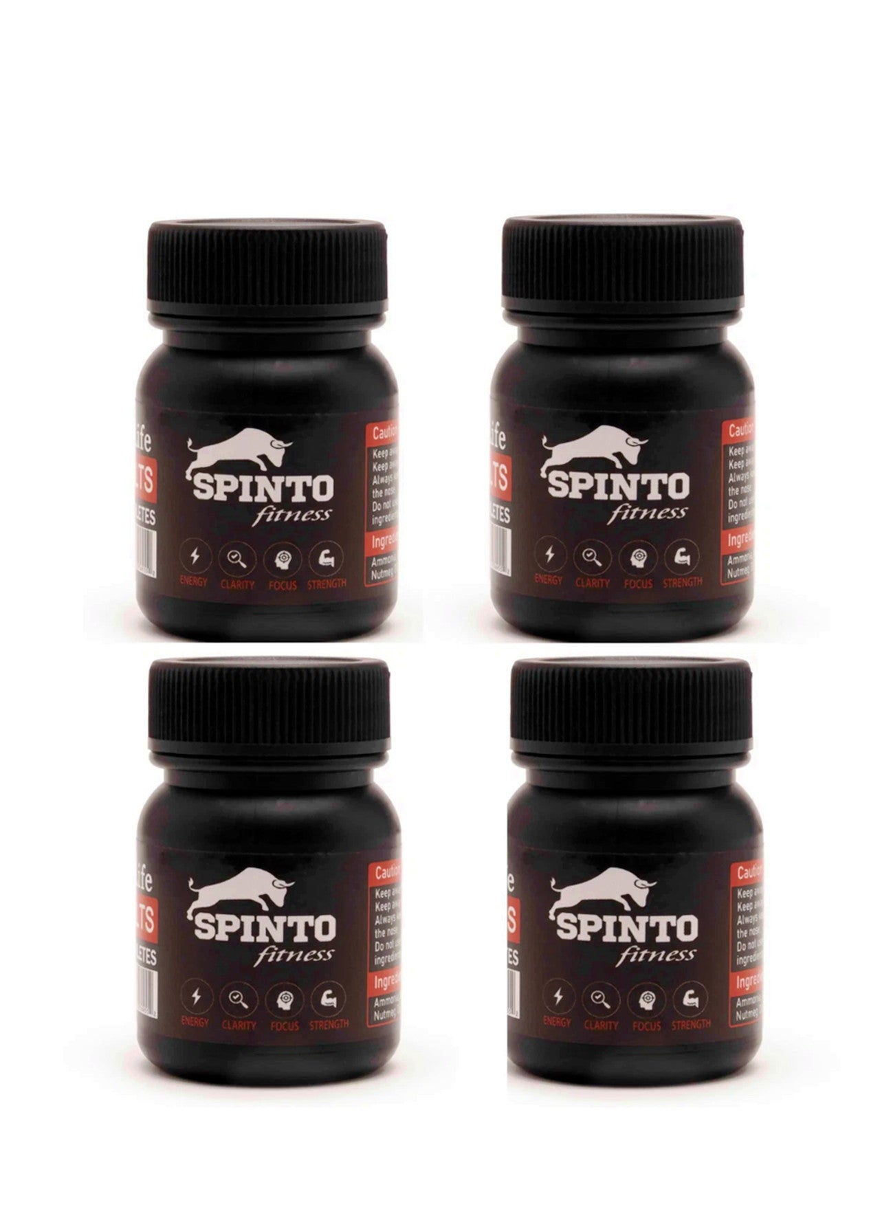NEW SPINTO FITNESS SMELLING SALTS!!!! FOCUS, INTENSITY, GET MOTIVATED!!! 4-Pack