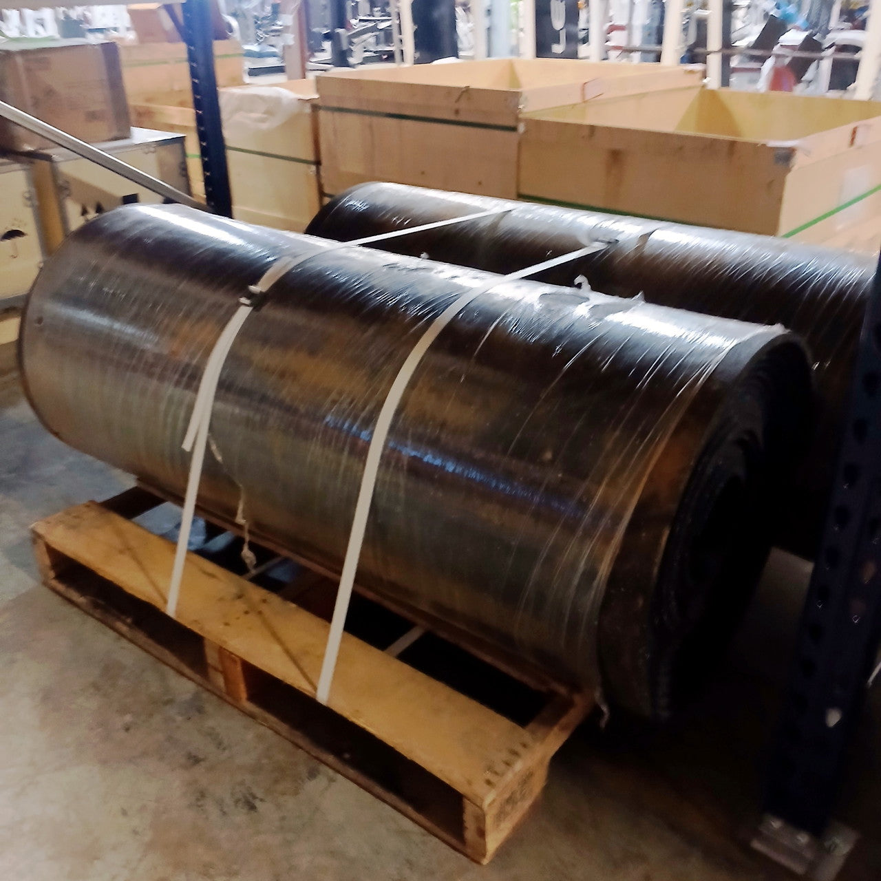 Used Hammer Clad Premium Rubber 1/2" Gym Rolls Gym Flooring- 50 ft Rolls