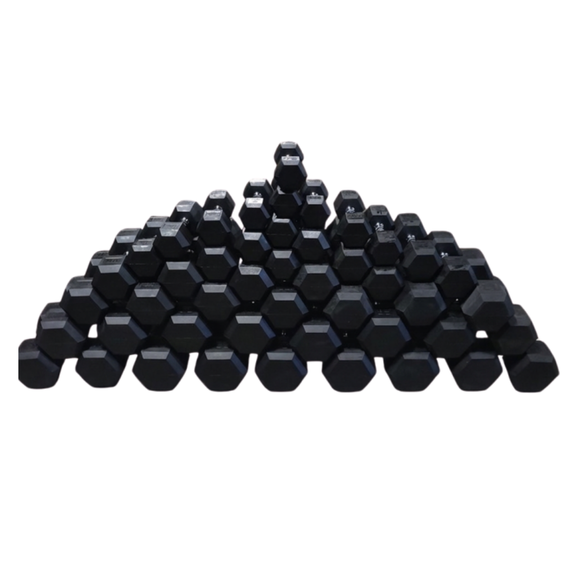 |Free Nationwide Shipping| NEW Hammer Clad Premium Rubber Hex Dumbbells 5–100 lb Set