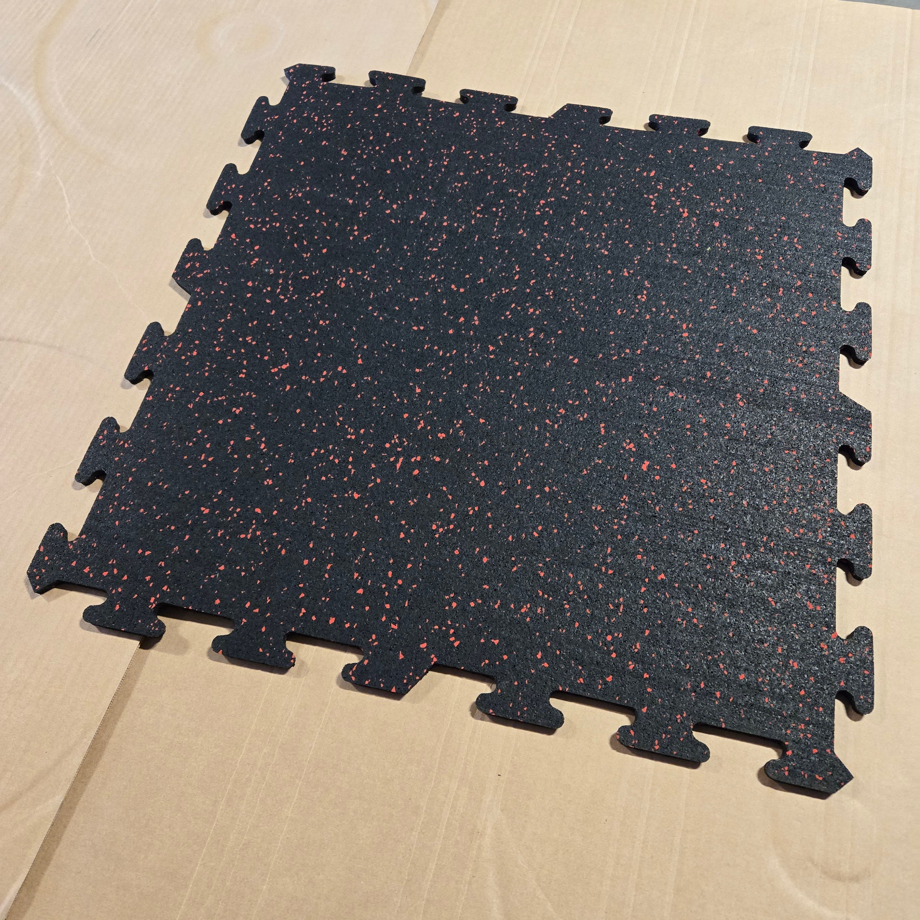 NEW Hammer Clad 1/2" Premium Rubber Floor Tiles and Gym Tile Flooring Interlock (Blem)