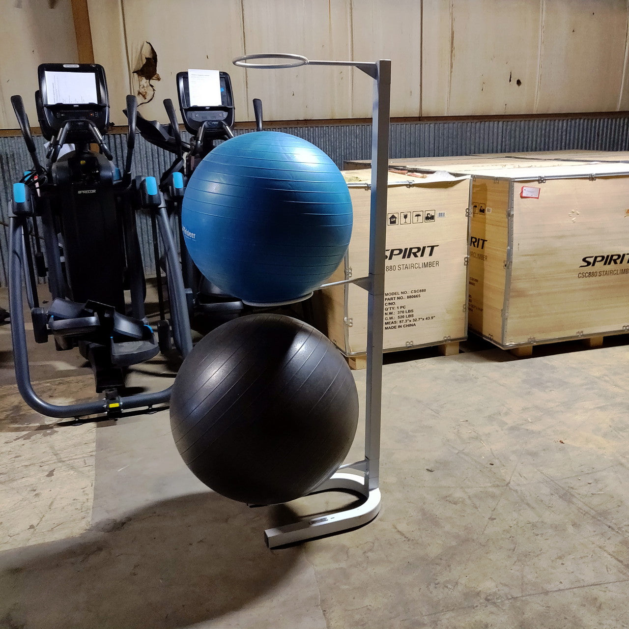 Balance Ball Holder (3-Ball Rack) w/ 2 Stability Balls