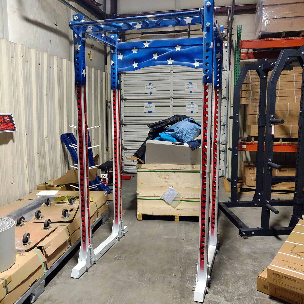 Black Widow Custom American Flag Power Rack