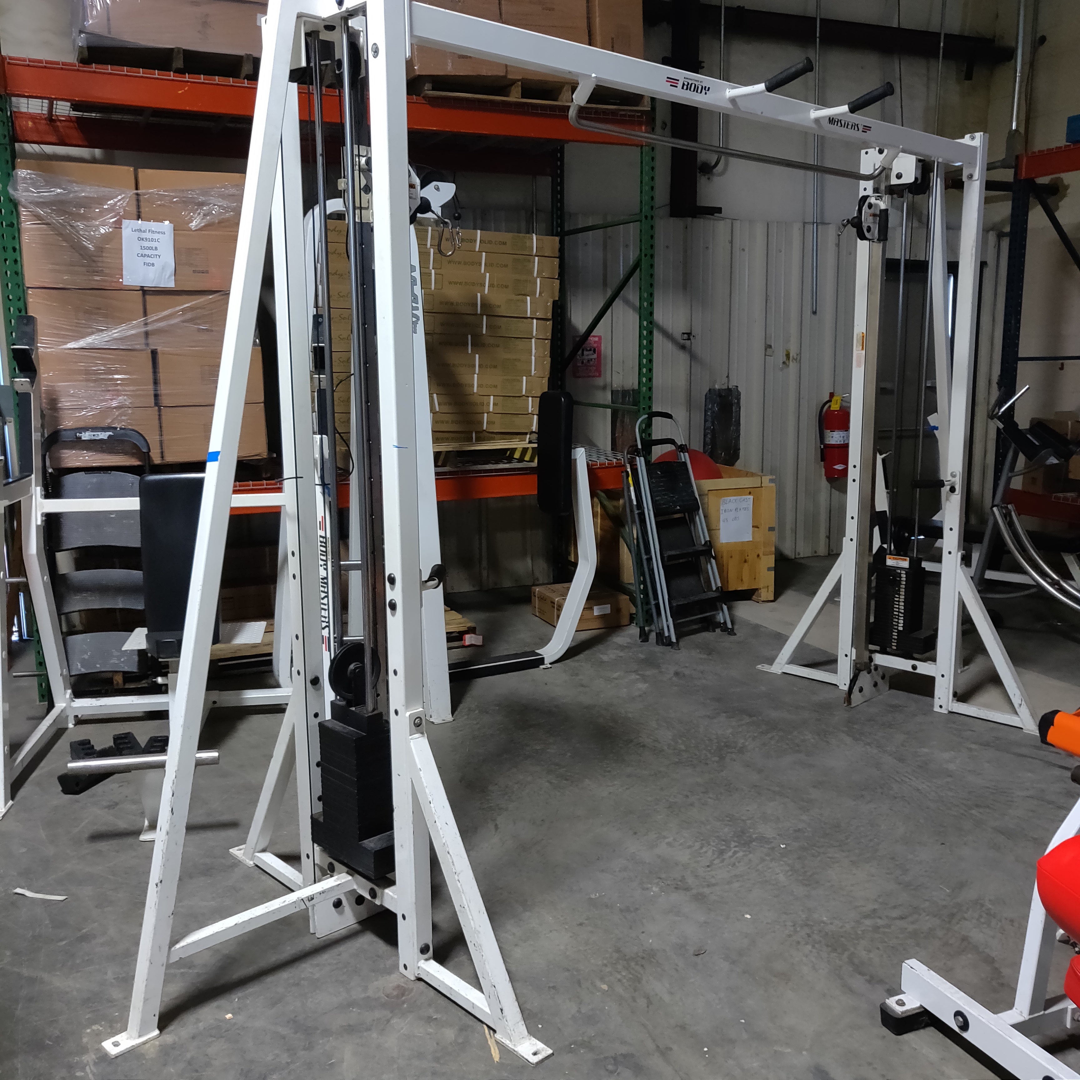 Body Masters Cable Crossover With Pullup Bar and Adjustable Cable Colu